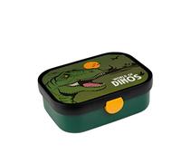 Mepal - Fiambrera Campus - Bento Box para Niños - Lonchera con Compartimento y Tenedor - Fiambrera con Cierre de Clip - Sin BPA y apta para Lavavajillas - 750 ml - Dino