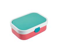 Mepal - Fiambrera Campus - Fiambrera Bento para niños - Fiambrera con compartimento bento y tenedor - Meal Prep Box con cierre de clip - Sin BPA y apta para lavavajillas - 750 ml - Rosa con tapa