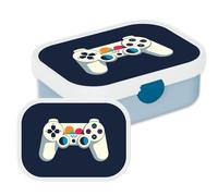 Mepal Fiambrera Campus Gaming - 750 ml - Controlador blanco | Bento Fiambrera para niños de escuela y guardería, caja de aperitivos con inserto bento y tenedor, cierre de clip