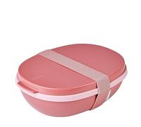 Mepal - Fiambrera Ellipse Duo - Lonchera & Adultos y Ensaladera & Llevar - Práctica Lunch Box & Almuerzo Saludable - Ideal & Sándwiches, Ensaladas y Sobras - 825 ml + 600 ml - Vivid mauve