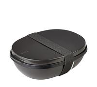 Mepal - Fiambrera Ellipse Duo - Lonchera & Adultos y Ensaladera & Llevar - Práctica Lunch Box & Almuerzo Saludable - Ideal & Sándwiches, Ensaladas y Sobras - 825 ml + 600 ml - Nordic black