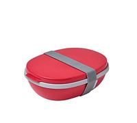 Mepal - Fiambrera Ellipse Duo - Lonchera & Adultos y Ensaladera & Llevar - Práctica Lunch Box & Almuerzo Saludable - Ideal & Sándwiches, Ensaladas y Sobras - 825 ml + 600 ml - Nordic Red