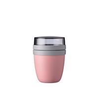 Mepal - Fiambrera Ellipse Mini - Práctico Vaso para Yogur y Muesli - Compartimentos separados para Porta Alimentos - Apto para Congelador, Microondas y Lavavajillas - 300 ml + 120 ml - Nordic Pink