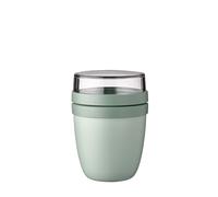 Mepal - Fiambrera Ellipse Mini - Práctico Vaso para Yogur y Muesli - Compartimentos separados para Porta Alimentos - Apto para Congelador, Microondas y Lavavajillas - 300 ml + 120 ml - Nordic Sage
