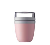 Mepal - Fiambrera Ellipse - Práctico Vaso para Yogur y Muesli - Compartimentos separados para Porta Alimentos - Apto para Congelador, Microondas y Lavavajillas - 500 ml + 200 ml - Nordic Pink