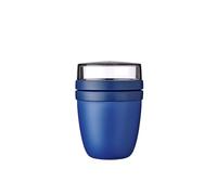 Mepal - Fiambrera Ellipse - Práctico Vaso para Yogur y Muesli - Compartimentos separados para Porta Alimentos - Apto para Congelador, Microondas y Lavavajillas - 500 ml + 200 ml - Vivid Blue