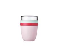 Mepal - Fiambrera Ellipse - Práctico Vaso para Yogur y Muesli - Compartimentos separados para Porta Alimentos - Apto para Congelador, Microondas y Lavavajillas - 500 ml + 200 ml - Strawberry Vibe