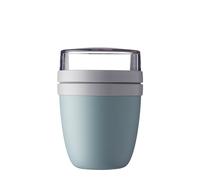 Mepal - Fiambrera Ellipse - Práctico Vaso para Yogur y Muesli - Compartimentos separados para Porta Alimentos - Apto para Congelador, Microondas y Lavavajillas - 500 ml + 200 ml - Nordic Green