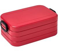 Mepal Fiambrera Midi - Fiambrera To Go - Fiambrera para 2 sándwiches o 4 rebanadas de pan - Meal Prep Box - Fiambrera para adultos - Fiambrera con división - Rojo nórdico