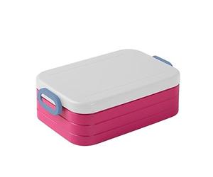 Mepal Fiambrera Midi - Fiambrera To Go - Fiambrera para 2 sándwiches o 4 rebanadas de pan - Meal Prep Box - Fiambrera para adultos - Fiambrera con división - Edición limitada rosa