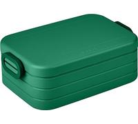 Mepal Fiambrera Midi To Go - Para 2 Sándwiches o 4 Rebanadas de Pan - Meal Prep Box para Adultos - Caja de Comida Con Subdivisión - Verde Vivo