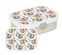 Mepal Fiambrera para niños - Fiambrera Bento Campus - Fiambrera con compartimento bento y tenedor - Meal Prep Box Cierre Clip - Sin BPA & Apto para lavavajillas - Animales de acuarela - 750 ml -