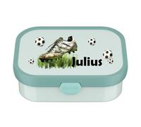 Mepal Fiambrera personalizada Campus, bento para pan con nombre, fútbol, menta
