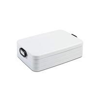 Mepal - Fiambrera Take a Break Large - Lonchera para llevar - Lunch Box para 4 Sandwiches o 8 Rebanadas de pan - Meal Prep - Apto para Lavavajillas - 1500 ml - White