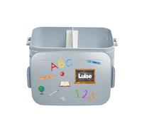 Mepal Fiambrera Take a Break personalizada ABC, fiambrera con separador, fiambrera con nombre, separador para iniciar el colegio, azul claro