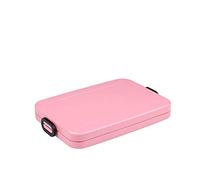 Mepal - Fiambrera Take A Break plana - Lonchera Ideal Para Bolsa De Portátil O Mochila - Lunch Box De Forma Plana para 2 Bocadillos O 4 Rebanadas De Pan - 800 ml - Nordic Pink