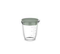 Mepal, Jarra medidora de vidrio con tapa Chef it, Medidas grabadas de fácil lectura, Apto para microondas y horno, sin tapa, Vidrio de calidad, Apto para lavavajillas, 500 ml, Nordic sage