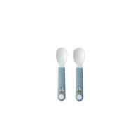 Mepal - Juego de 2 cucharas de aprendizaje - Sailors Bay - Cuchara de bebé - Cubiertos de aprendizaje - Mango corto y mango fijo - Apto para lavavajillas