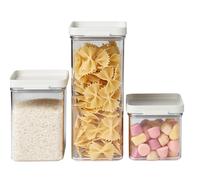 Mepal - Juego de 3 Cajas de Almacenaje Omnia - Cajas de Almacenaje con Tapa Aptas para el Armario y la Estantería de la Cocina - Almacenaje y Organización - 700 ml, 1100 ml y 2000 ml - Nordic White