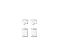 Mepal - Juego de 4 recipientes Modula - Cajas de almacenamiento con tapa - Organizador de cocina y cajas de almacenamiento - Apilable y hermético - 2 x 175 ml, 2 x 375 ml - Blanco
