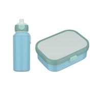 Mepal - Juego de almuerzo Campus Switch - Set para niños con botella y fiambrera desplegable - Juego de almuerzo para la escuela o de viaje - Apto para lavavajillas - 400 + 750 ml - Cool Blue/Cool