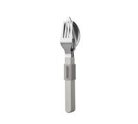Mepal - Juego de cubiertos 3 piezas Silueta - Apta para lavavajillas - Vajilla - Cuchillo, tenedor y cuchara con soporte - Nordic white