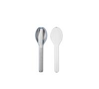 Mepal - Juego de Cubiertos de 3 Piezas Ellipse - Cuberteria para llevar - Consta de cuchillo, tenedor y cuchara - Set de Cubiertos con Estuche de Viaje - Acero Inoxidable - Nordic Blue