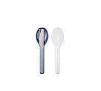 Mepal - Juego de Cubiertos de 3 Piezas Ellipse - Cuberteria para llevar - Consta de cuchillo, tenedor y cuchara - Set de Cubiertos con Estuche de Viaje - Acero Inoxidable - Vivid Blue