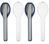 Mepal - Juego de Cubiertos de 3 Piezas Ellipse - Cuberteria para llevar - Consta de cuchillo, tenedor y cuchara - Set de Cubiertos con Estuche de Viaje - Acero Inoxidable - Nordic Denim (Paquete de 2)