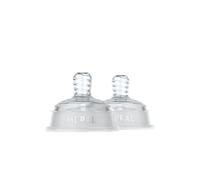 Mepal - Juego de Tetinas para Biberón Lento Mio - 2 piezas - Anticólicos - Diseño en espiral evita obstrucciones - Silicona de grado médico