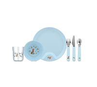 Mepal - Juego de vajilla para niños 6 piezas Mio Little Dutch - Incluye plato, cuenco, taza y cubiertos - Apto para lavavajillas - Forest Friends
