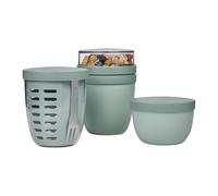 Mepal - Juego promocional Pots Ellipse 3 piezas - Fiambrera 500 + 200 ml, Fruitpot 600 ml, Snackpot 350 ml - Recipiente para comida, vaso de yogur, vaso para llevar - Apto para lavavajillas - Nordic