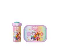 Mepal - Fiambrera Campus - Fiambrera para Niños con Vaso Escolar y Fiambrera - Fiambrera & Botella para Llevar - Apta para Lavavajillas y sin BPA - 300 ml + 750 ml - Paw Patrol Girls