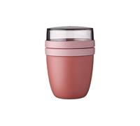 Mepal - Fiambrera Ellipse - Práctico Vaso para Yogur y Muesli - Compartimentos separados para Porta Alimentos - Apto para Congelador, Microondas y Lavavajillas - 500 ml + 200 ml - Vivid Mauve