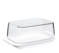 Mepal - Mantequillera - White - para 250 gr de manteca - tapa transparante - encaja exactamente en la puerta de la nevera - apta para el lavavajillas