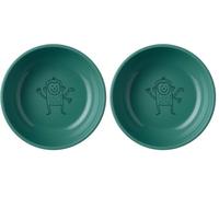 Mepal Mio - Cuenco para niños - cuenco pequeño para bebés - fuente para bebes - apto para el microondas - apto para el lavavajillas - Deep turquoise (Paquete de 2)