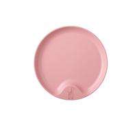 Mepal Mio - Plato infantil - Plato de plástico robusto - apto para microondas - práctica aberración en el borde - Apto para lavavajillas - Deep pink