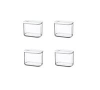 Mepal Modula - Juego de 4 recipientes (1000 ml, ideal para guardar alimentos secos), color blanco