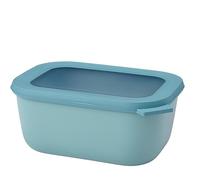 Mepal - Multi Bowl Cirqula Rectangular - Recipientes para Alimentos con Tapa - Adecuado como Fiambrera Hermética para Frigorífico, Microondas y Congelador - Tapers para Comida - 1500 ml - Nordic Green