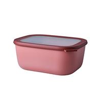 Mepal - Multi Bowl Cirqula Rectangular - Recipientes para Alimentos con Tapa - Adecuado como Fiambrera Hermética para Frigorífico, Microondas y Congelador - Tapers para Comida - 3000 ml - Vivid mauve