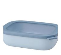 Mepal - Multi Bowl Cirqula Rectangular - Recipientes para Alimentos con Tapa - Adecuado como Fiambrera Hermética para Frigorífico, Microondas y Congelador - Tapers para Comida - 2000 ml - Nordic blue