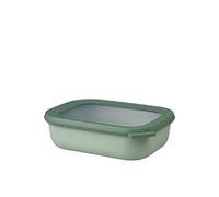 Mepal - Multi Bowl Cirqula Rectangular - Recipientes para Alimentos con Tapa - Adecuado como Fiambrera Hermética para Frigorífico, Microondas y Congelador - Tapers para Comida - 1000 ml - Nordic sage