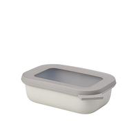 Mepal - Multi Bowl Cirqula Rectangular - Recipientes para Alimentos con Tapa - Adecuado como Fiambrera Hermética para Frigorífico, Microondas y Congelador - Tapers para Comida - 500 ml - Nordic White