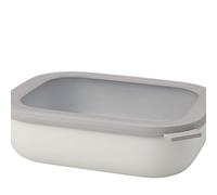 Mepal - Multi Bowl Cirqula Rectangular - Recipientes para Alimentos con Tapa - Adecuado como Fiambrera Hermética para Frigorífico, Microondas y Congelador - Tapers para Comida - 2000 ml - Nordic White