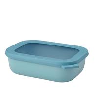Mepal - Multi Bowl Cirqula Rectangular - Recipientes para Alimentos con Tapa - Adecuado como Fiambrera Hermética para Frigorífico, Microondas y Congelador - Tapers para Comida - 1000 ml - Nordic Green