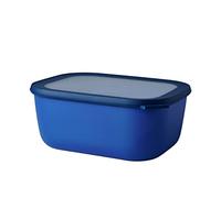 Mepal - Multi Bowl Cirqula Rectangular - Recipientes para Alimentos con Tapa - Adecuado como Fiambrera Hermética para Frigorífico, Microondas y Congelador - Tapers para Comida - 3000 ml - Vivid blue