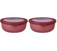 Mepal - Multi Bowl Cirqula Redondo - Recipientes para Alimentos con Tapa - Adecuado como Fiambrera Hermética para Frigorífico, Microondas y Congelador - Tapers para Comida - 750 ml - Vivid mauve
