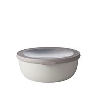 Mepal - Multi Bowl Cirqula Redondo - Recipientes para Alimentos con Tapa - Adecuado como Fiambrera Hermética para Frigorífico, Microondas y Congelador - Tapers para Comida - 1250 ml - Nordic White