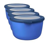 Mepal - Multi Bowl Cirqula Redondo - Recipientes para Alimentos con Tapa - Adecuado como Fiambrera Hermética para Frigorífico, Microondas y Congelador - Tapers para Comida - 1000 ml - Vivid blue