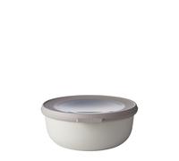 Mepal - Multi Bowl Cirqula Redondo - Recipientes para Alimentos con Tapa - Adecuado como Fiambrera Hermética para Frigorífico, Microondas y Congelador - Tapers para Comida - 750 ml - Nordic White